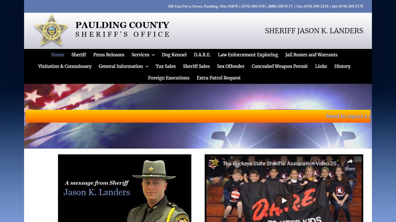 Paulding County Ohio Sheriff's Office Home Page